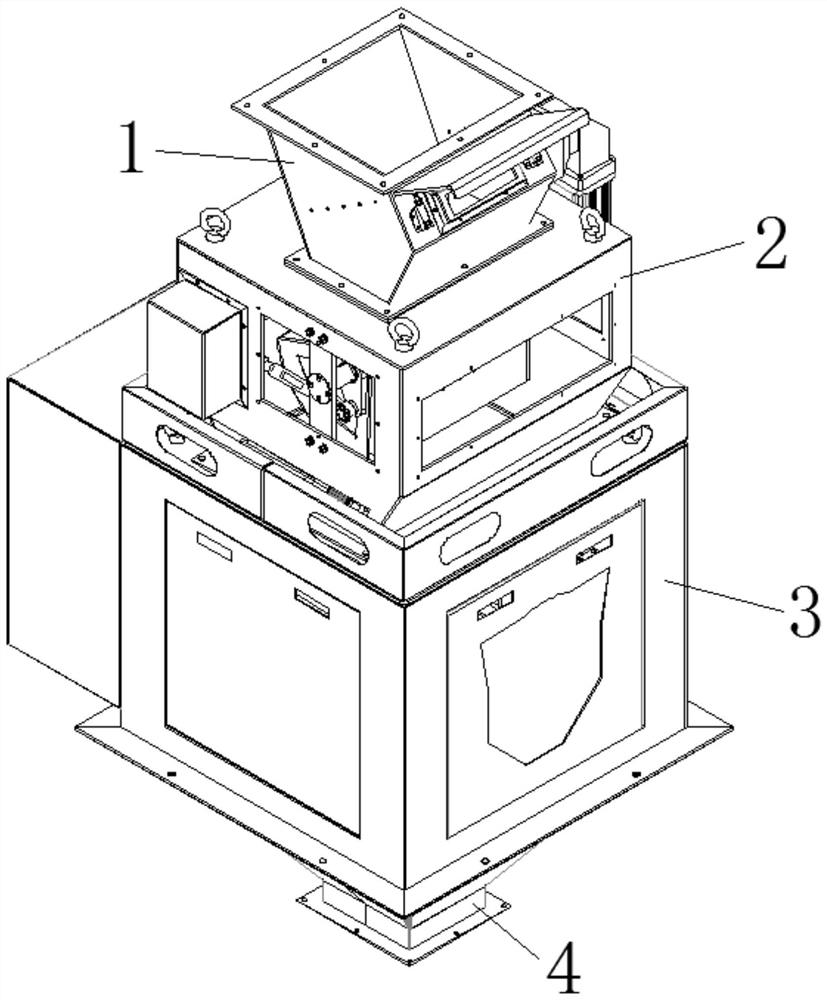 A single-servo full-open weighing device