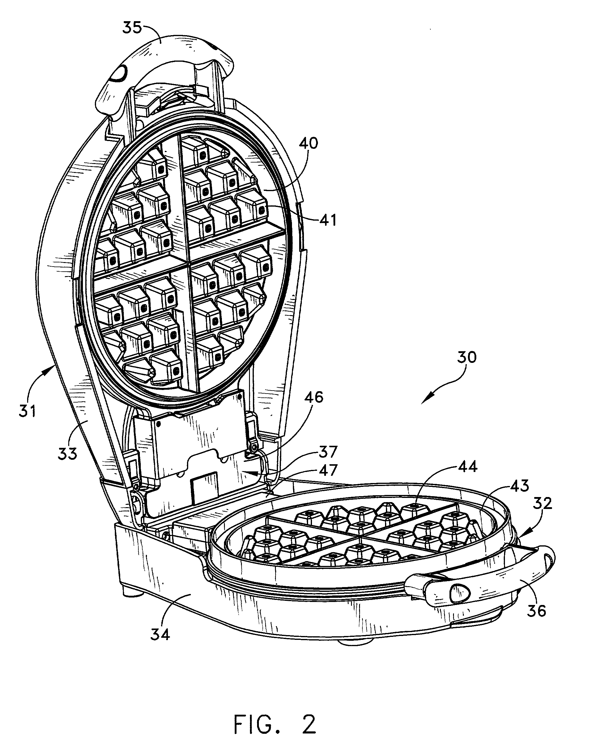 Electric cooking appliance with reversible cooking elements