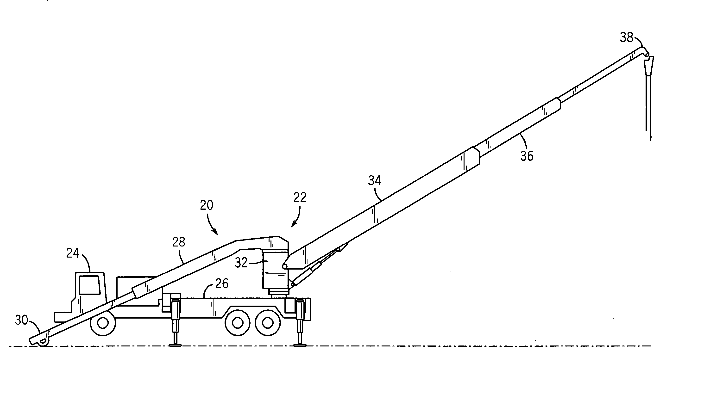 Vertical outrigger leg