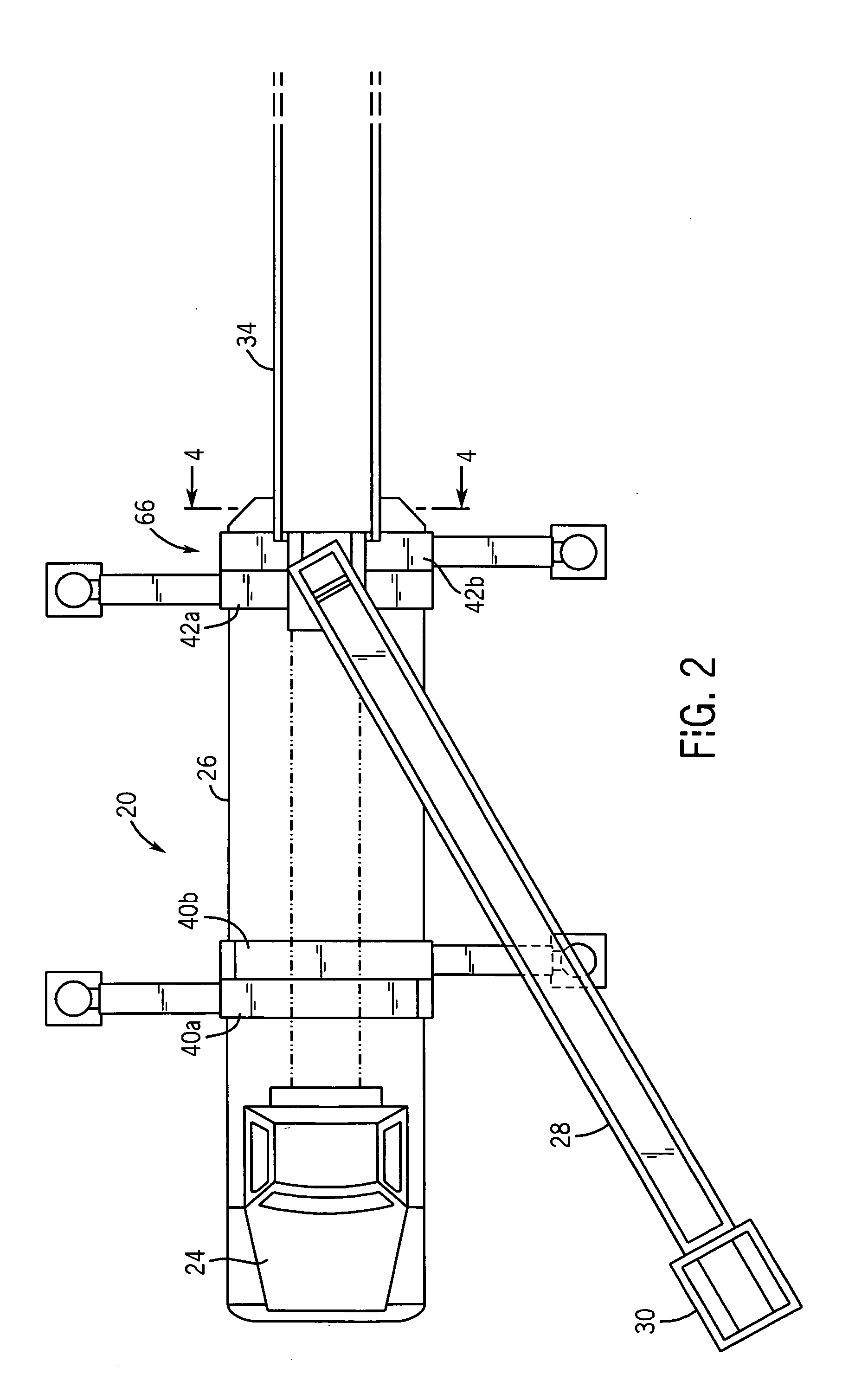 Vertical outrigger leg