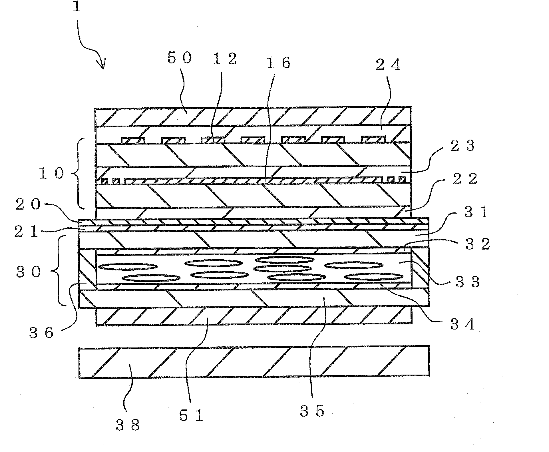 Touch panel integrated display device and method for manufacturing same