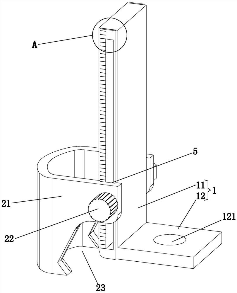 Thighbone-side prosthesis implantation limiting measurer in hip replacement and use method thereof