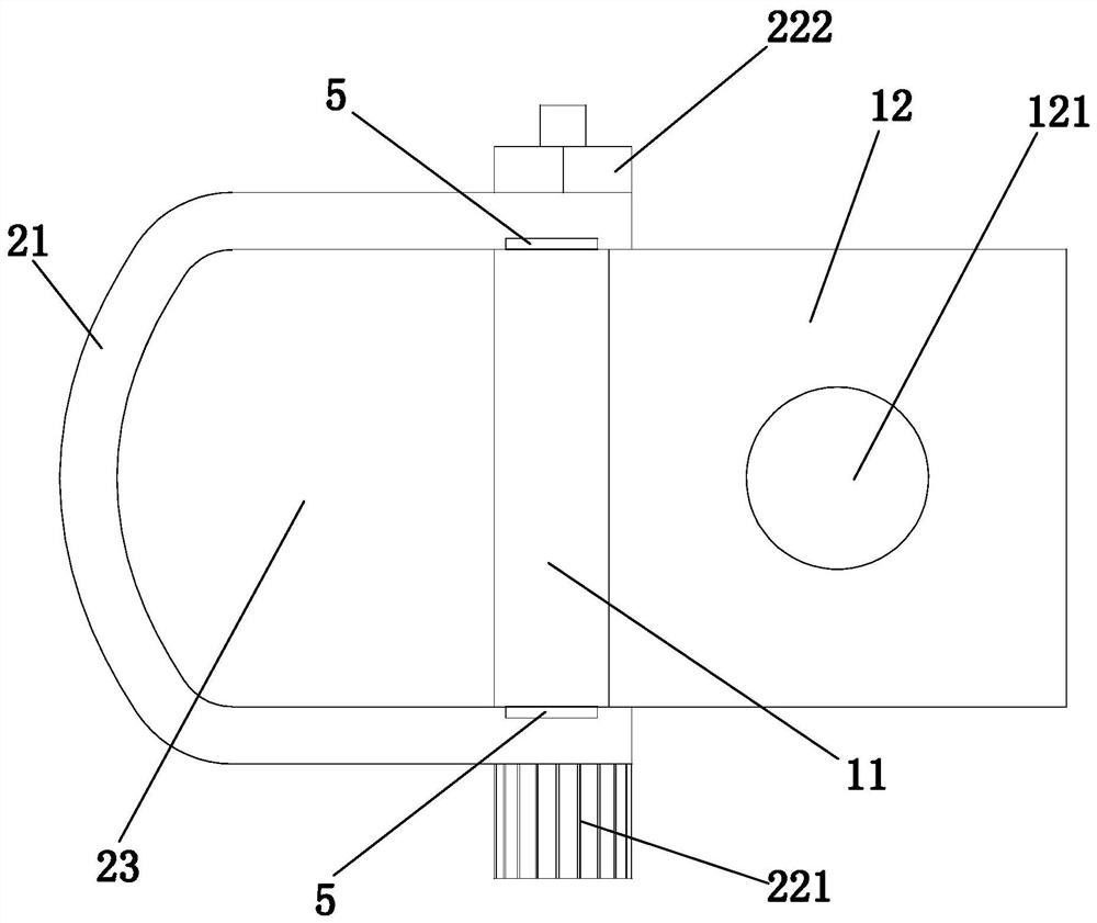 Thighbone-side prosthesis implantation limiting measurer in hip replacement and use method thereof