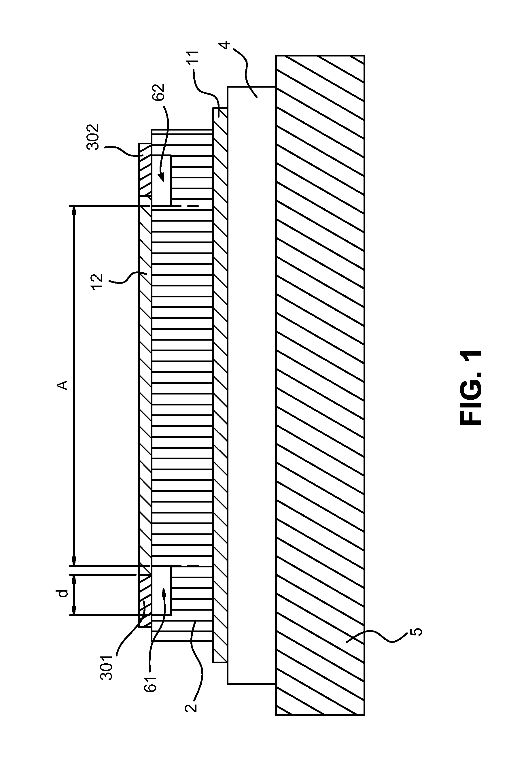 Piezoelectric resonator structure having an interference structure