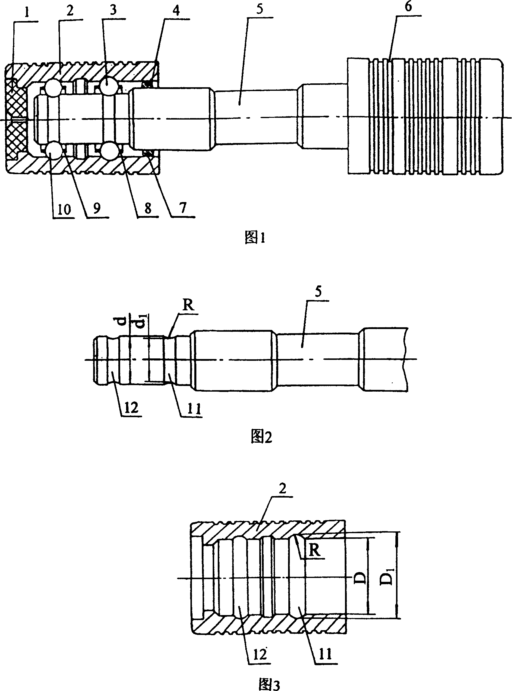 Top roller bearing assembling process for loom double rolling way and its special correcting tool