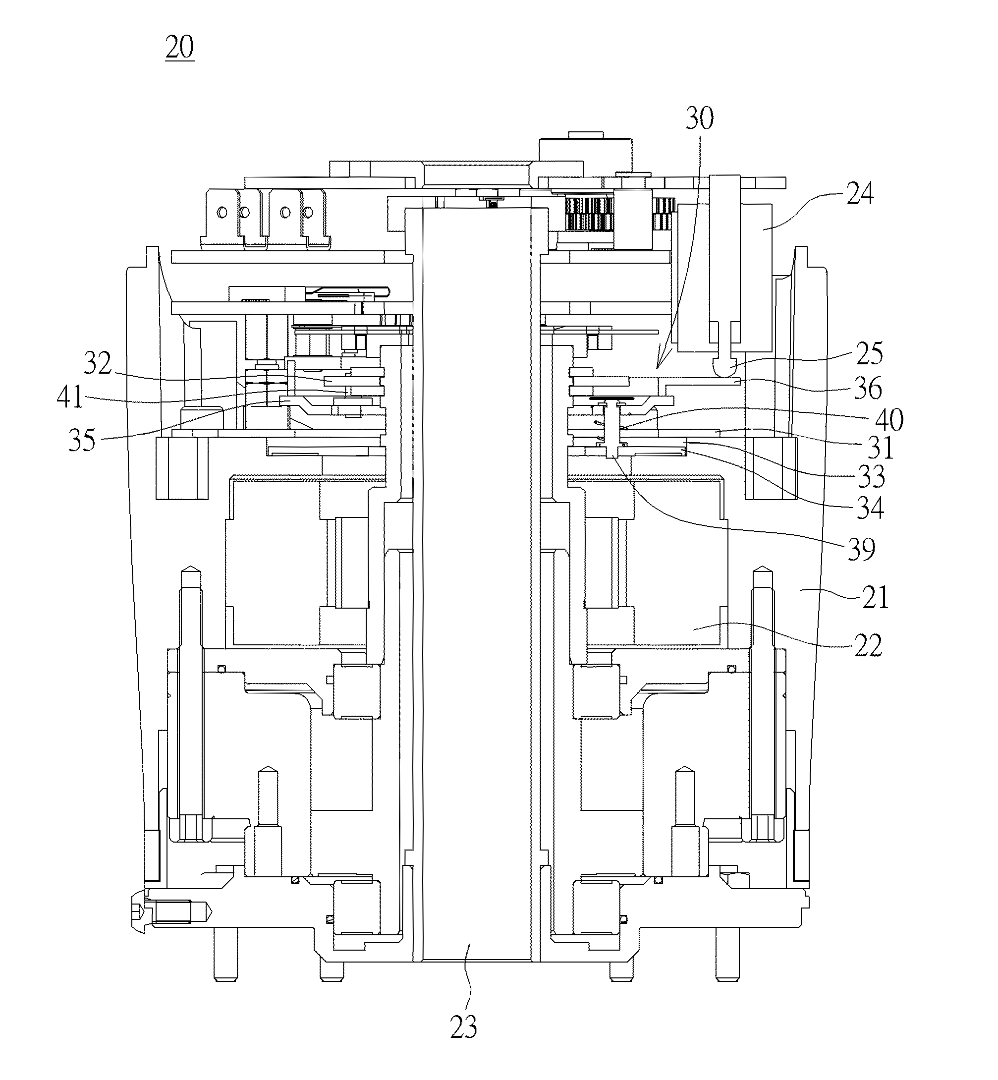 Brake device of robot arm