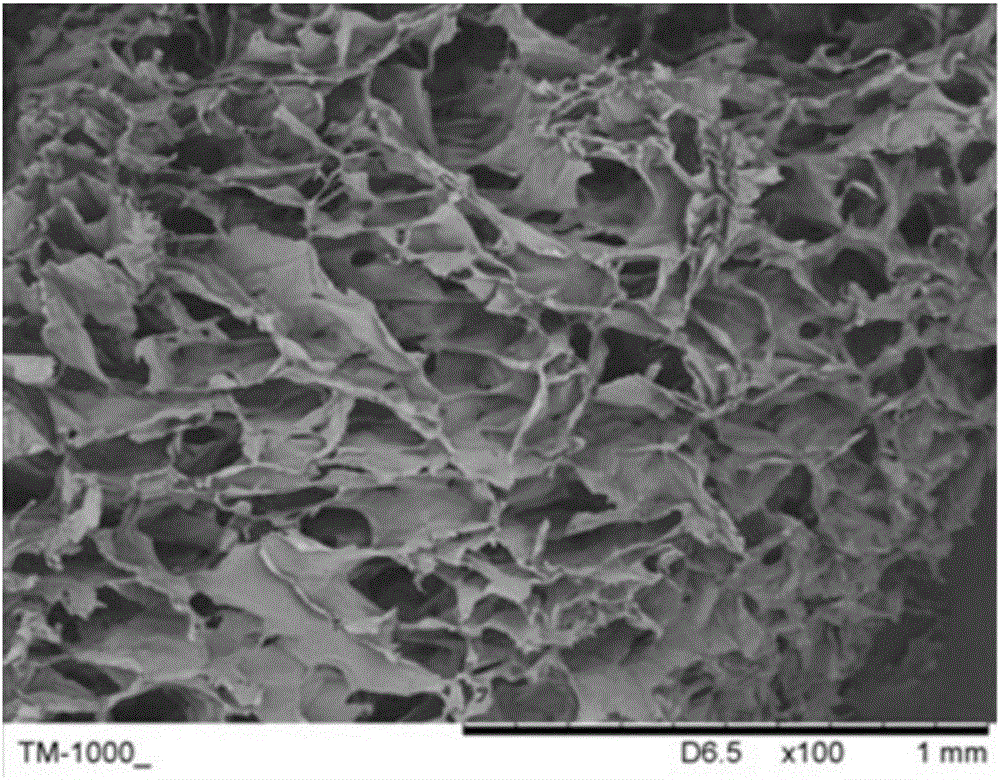 Method for preparing collagen sponge under acid condition