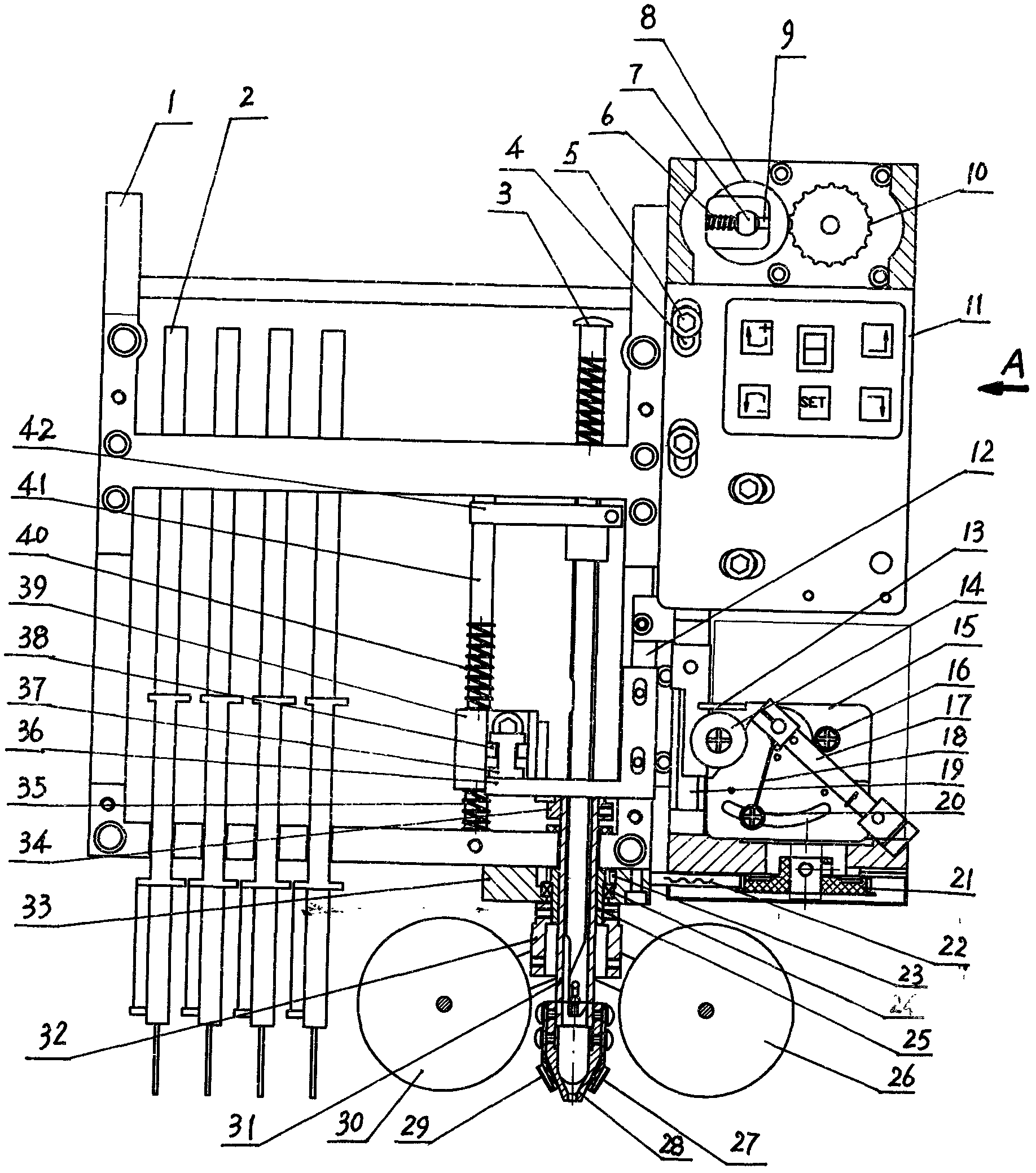 Multifunctional intelligent embroidery machine nose