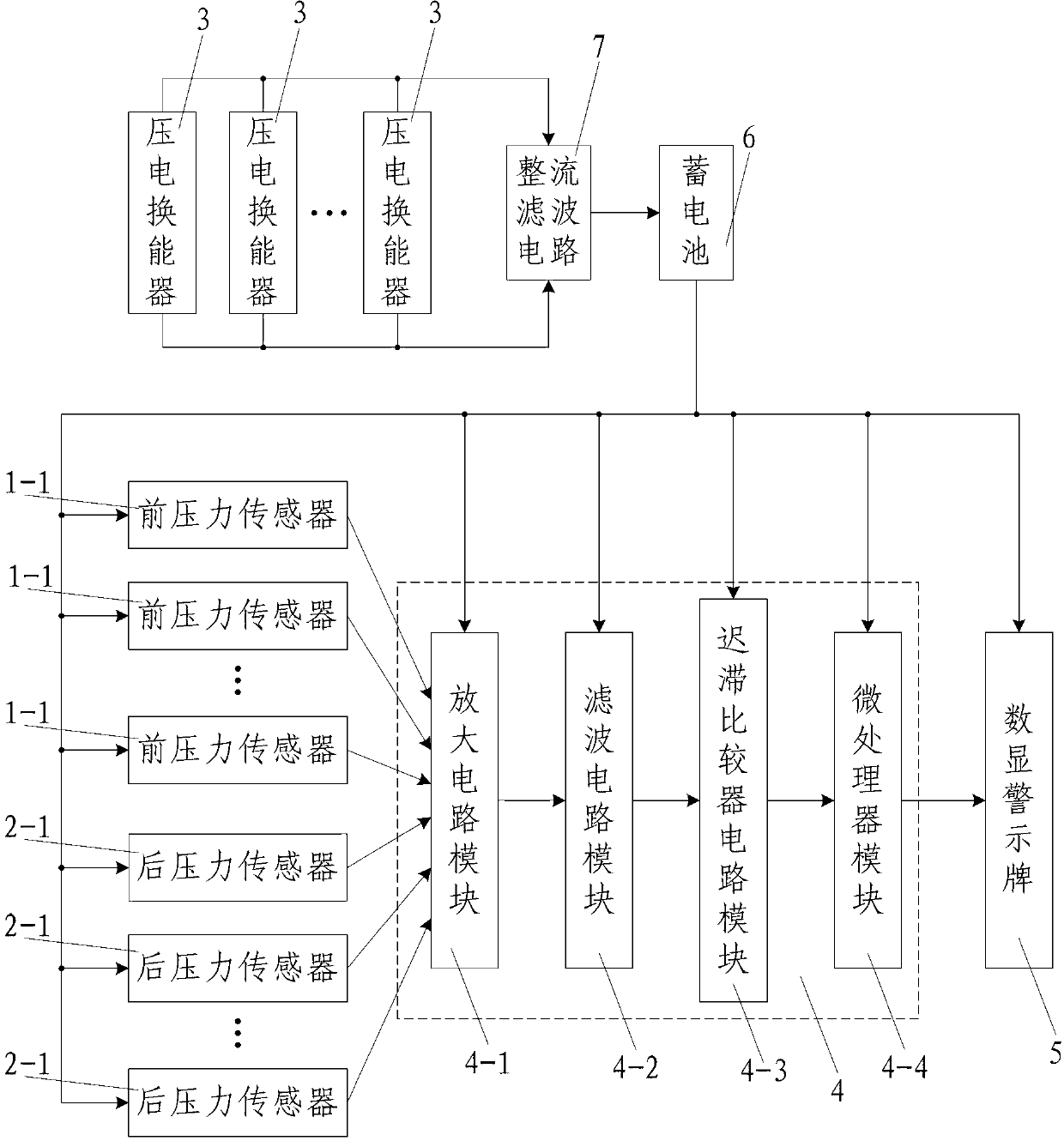 System and method of piezoelectric electricity self-generating speed and distance intelligent monitoring