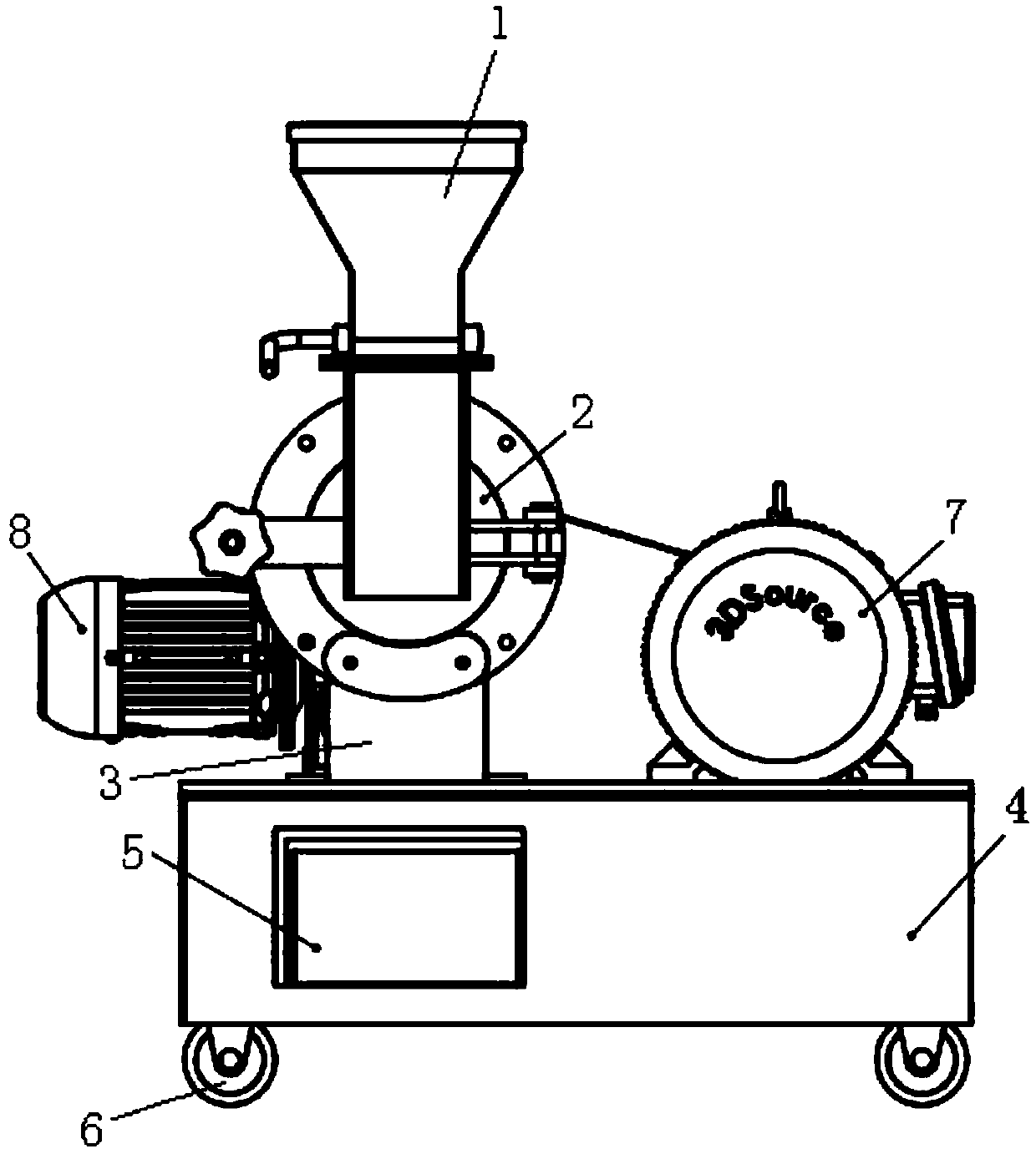 Double-screening-roller blanking crusher