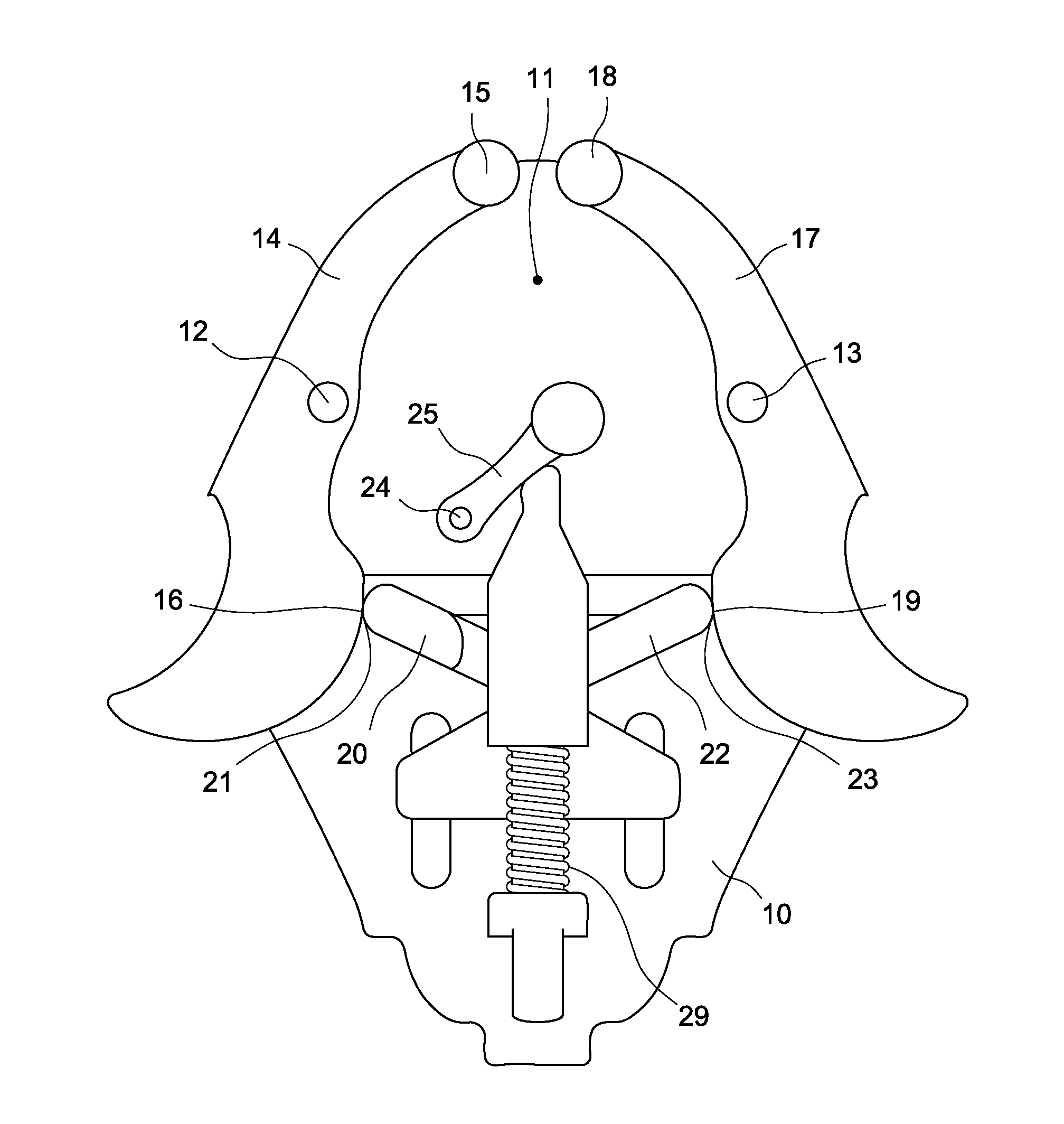 Self-centering mechanism, a clamping device for an electronic device and means for their integration