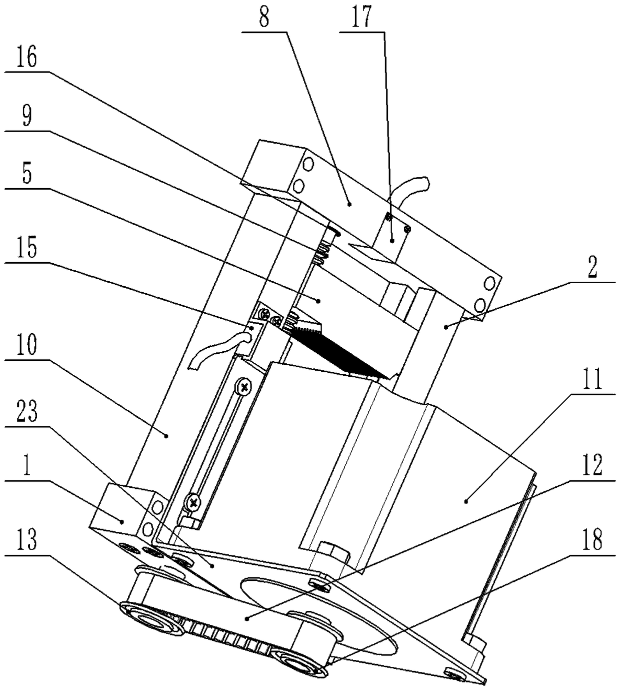 Automatic clamping device of wire harness performance testing equipment