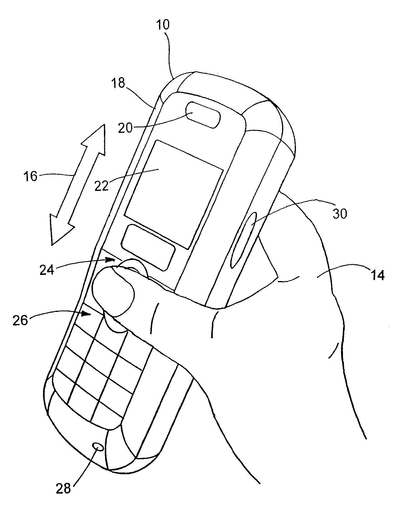 Electronic equipment with keylock function using motion and method