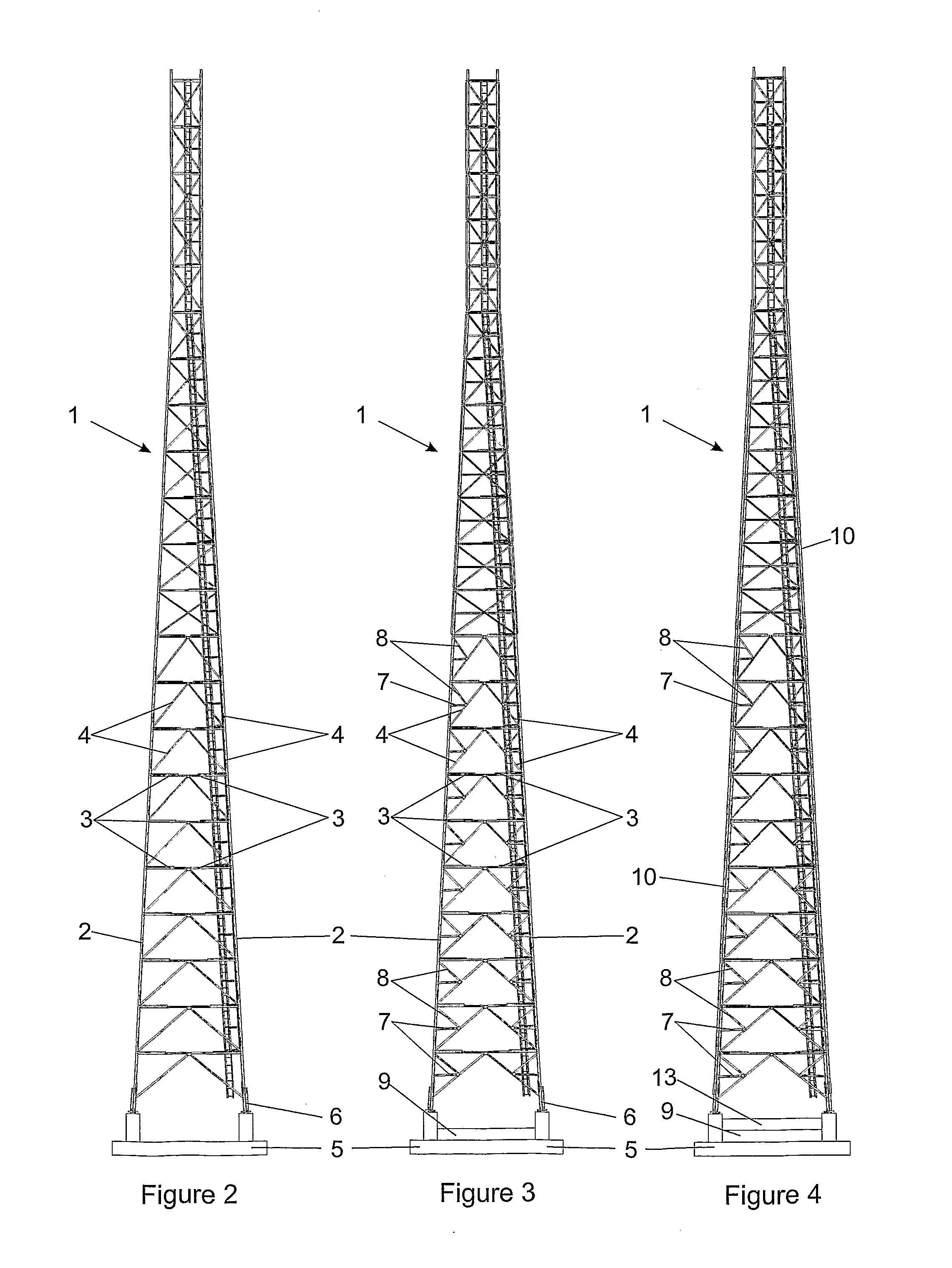 Upgradable lattice tower and components thereof