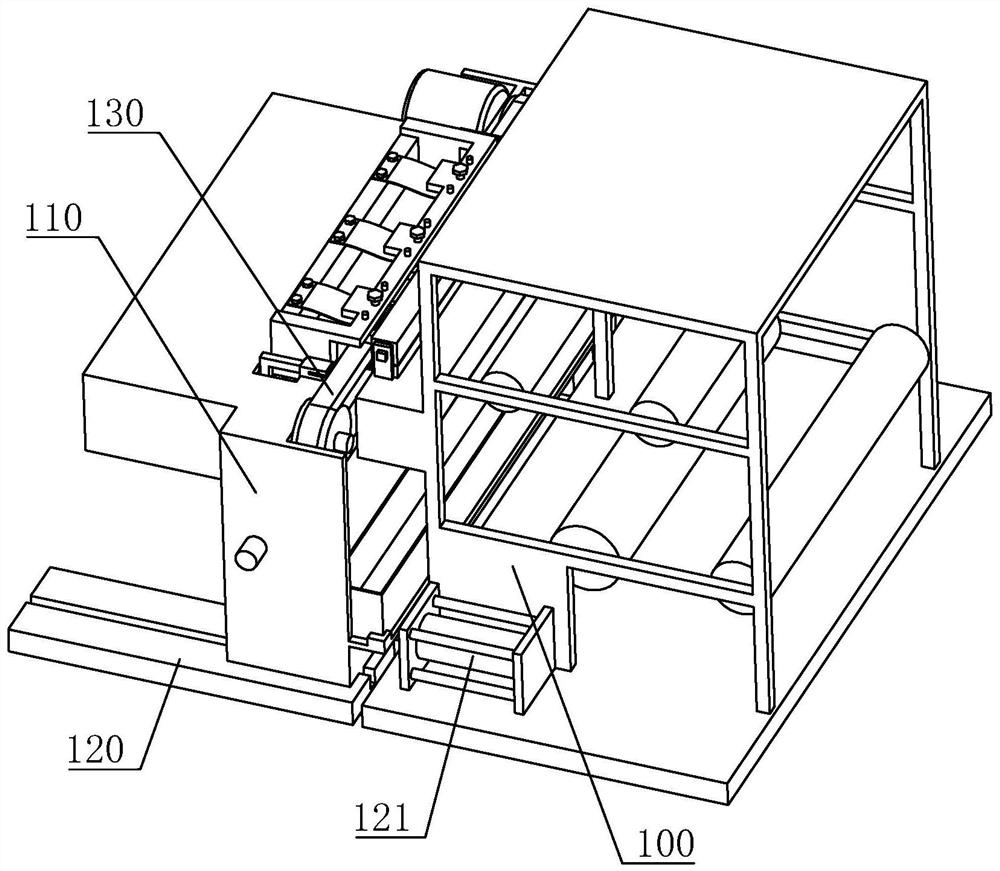 A belt knife structure of cashmere splitting machine