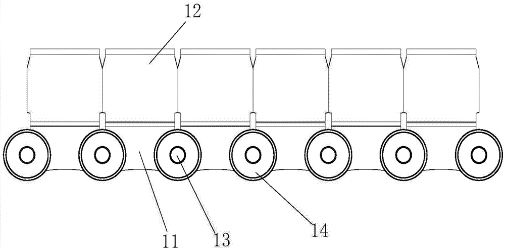 Chain type die clamping device