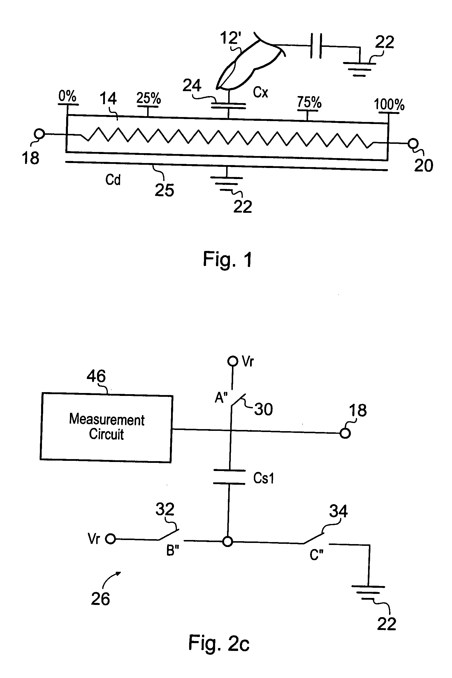 Charge transfer capacitive position sensor