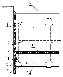 Superposed assembly type structure subway station and assembly construction method thereof