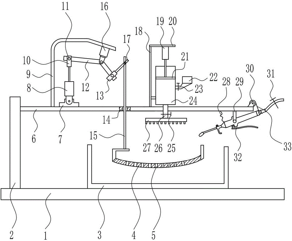 Rapid part cleaning device for pilotless automobile