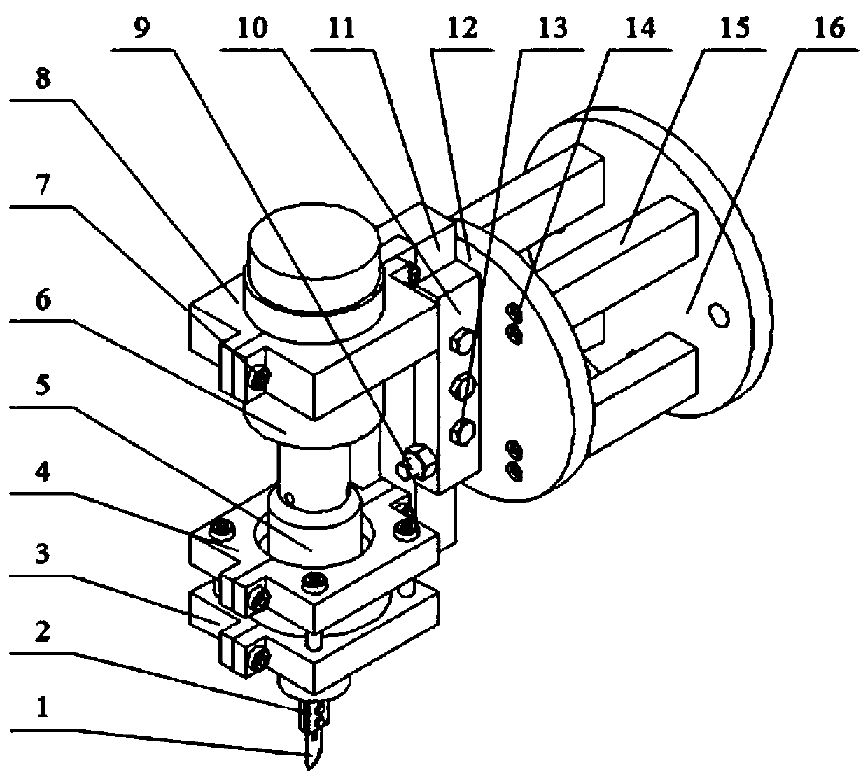 A kind of ultrasonic vibration cutting working head