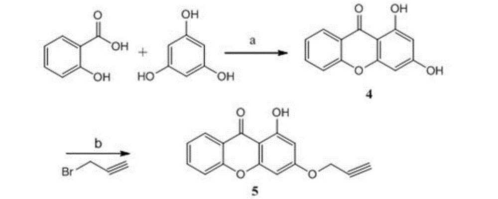 1,2,3-triazole substituted diphenyl pyrone compounds, preparation method and applications