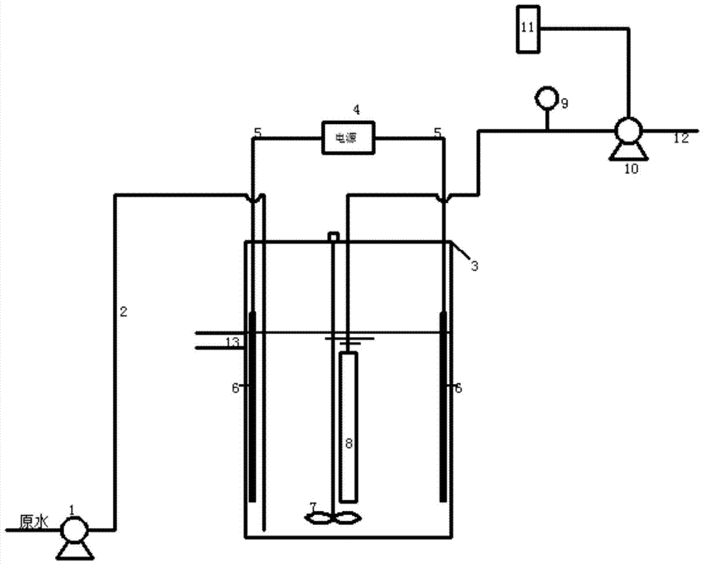 Method for efficiently enriching ammonia nitrogen ions in water based on membrane and electrode