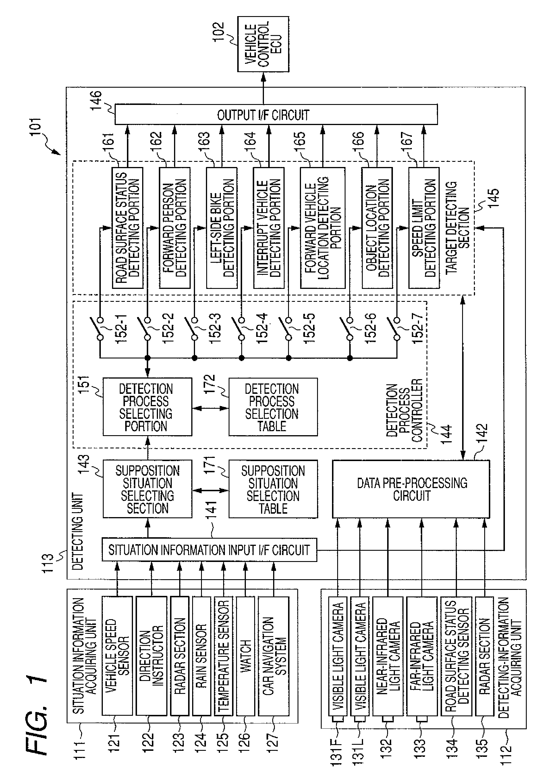 Detecting device, detecting method, and program