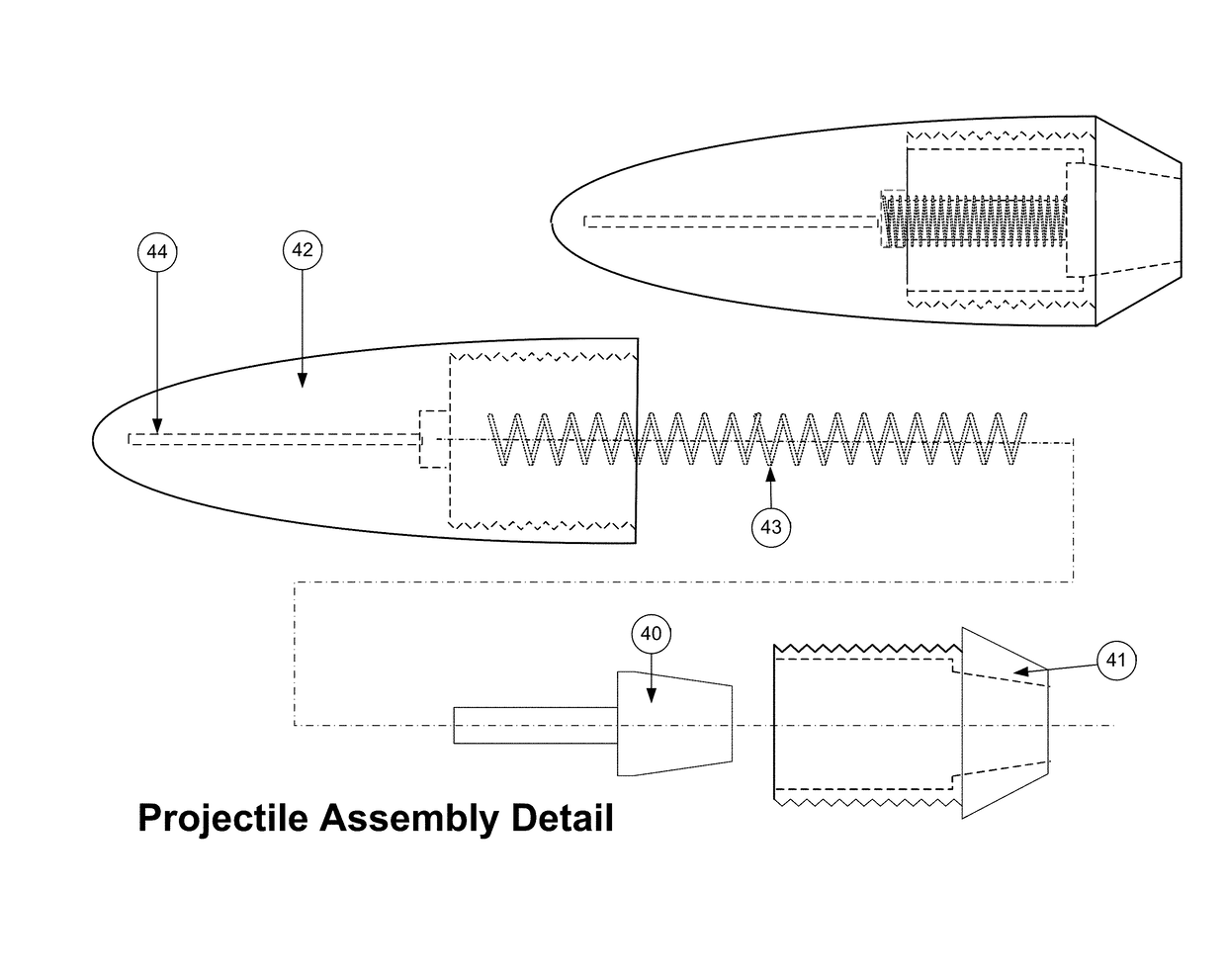 Light gas gun projectile