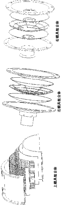 Moveable-type accurately-controllable-temperature full-plastic storage tank rotational moulding device