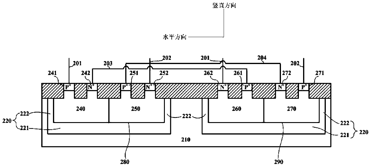 Low-power-consumption bidirectional SCR device for ESD protection, and electrostatic protection circuit