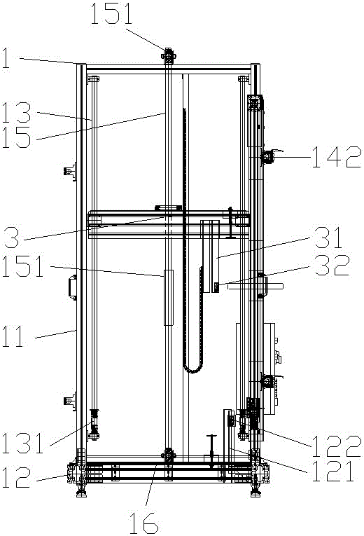 Built-in sunshade hollow glass product test device