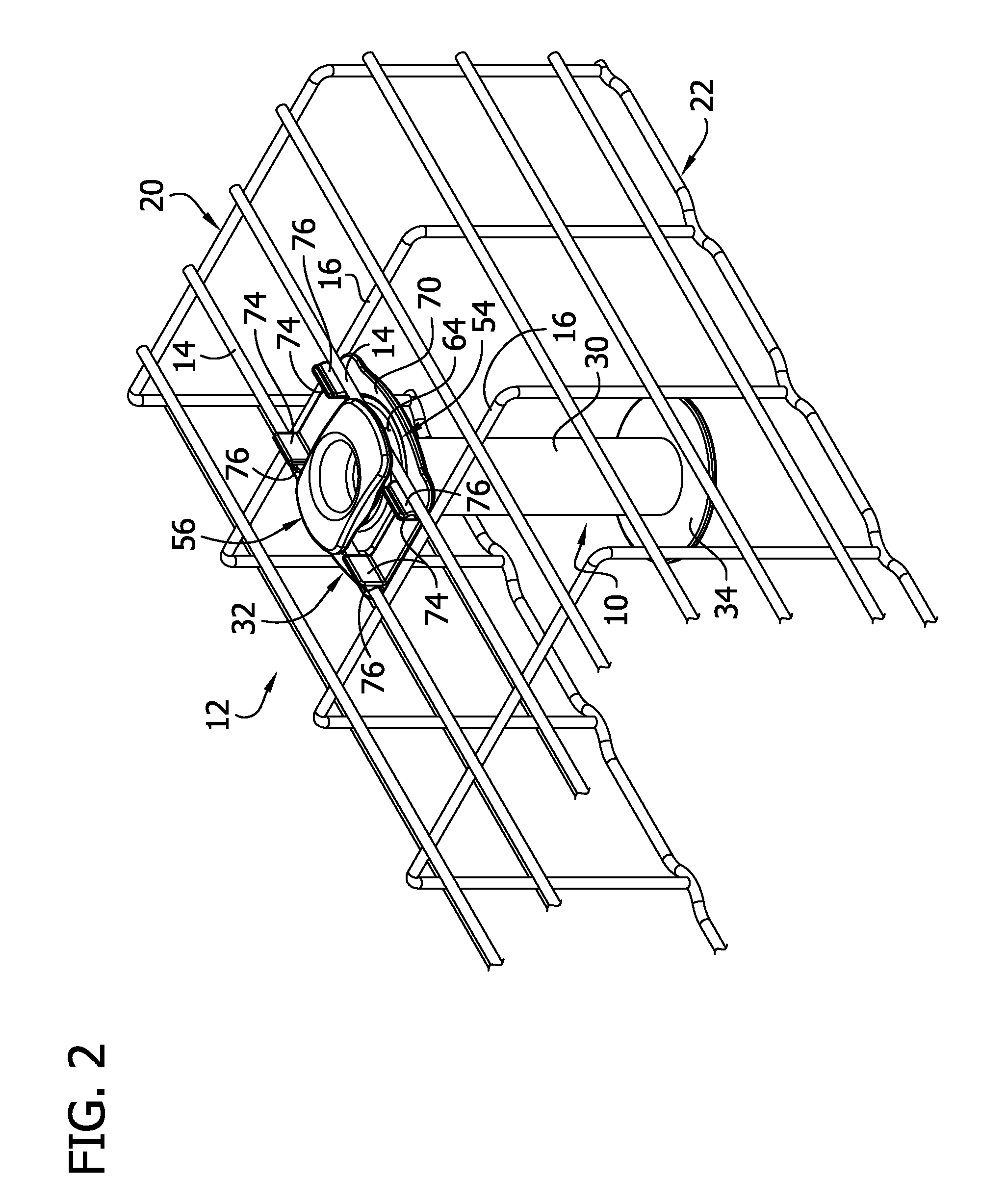 Cable guide for wire basket cable tray