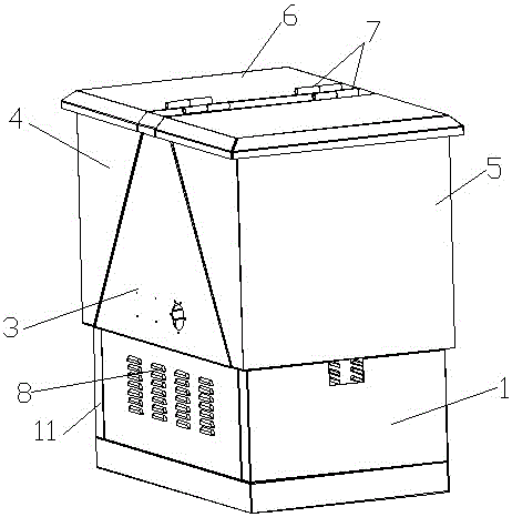 10kv outdoor high voltage cable distribution box and its installation method