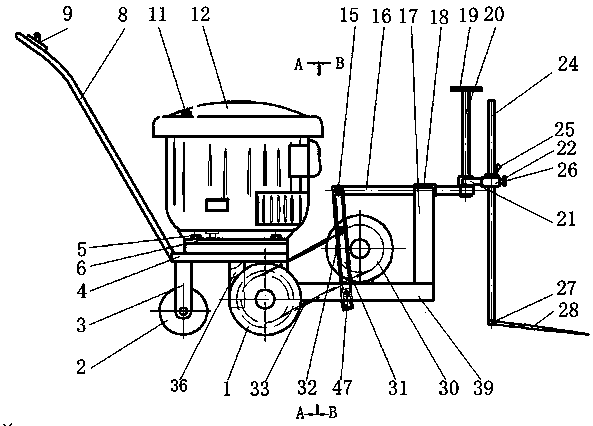 Agricultural digging weeding machine