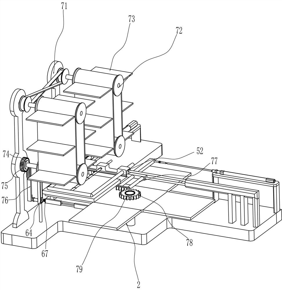 A demoulding device for smooth floor tiles for construction engineering