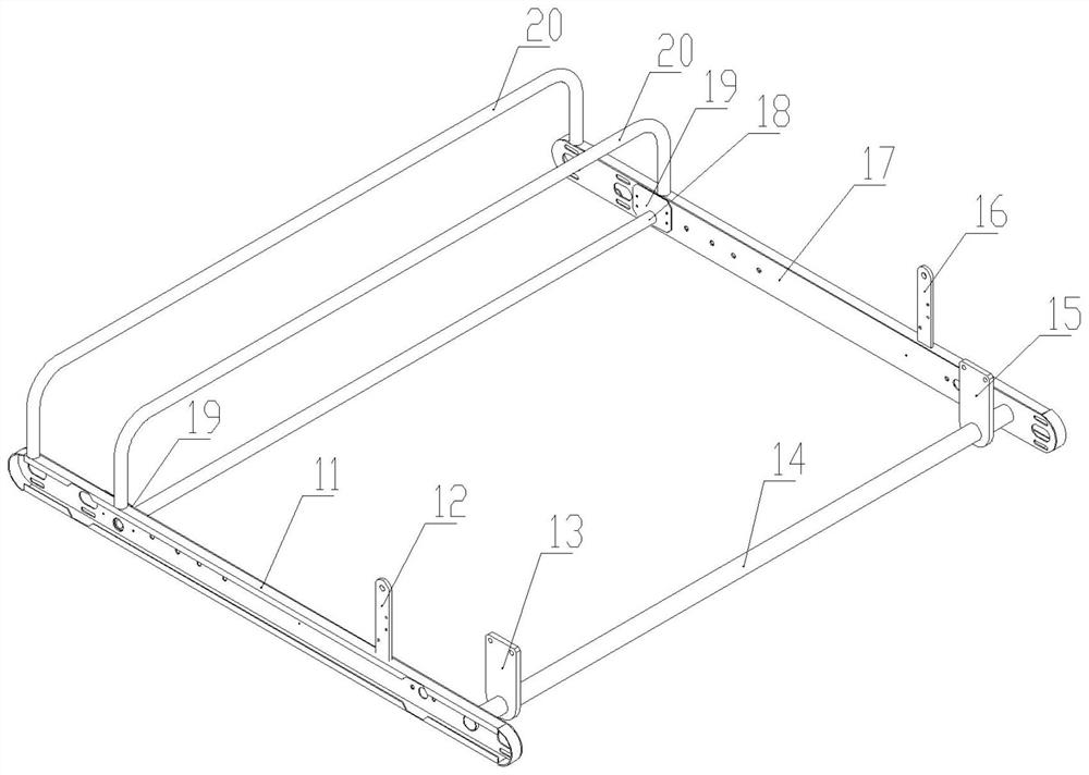 Base plate device for full-automatic traveling mechanism for ridge bed