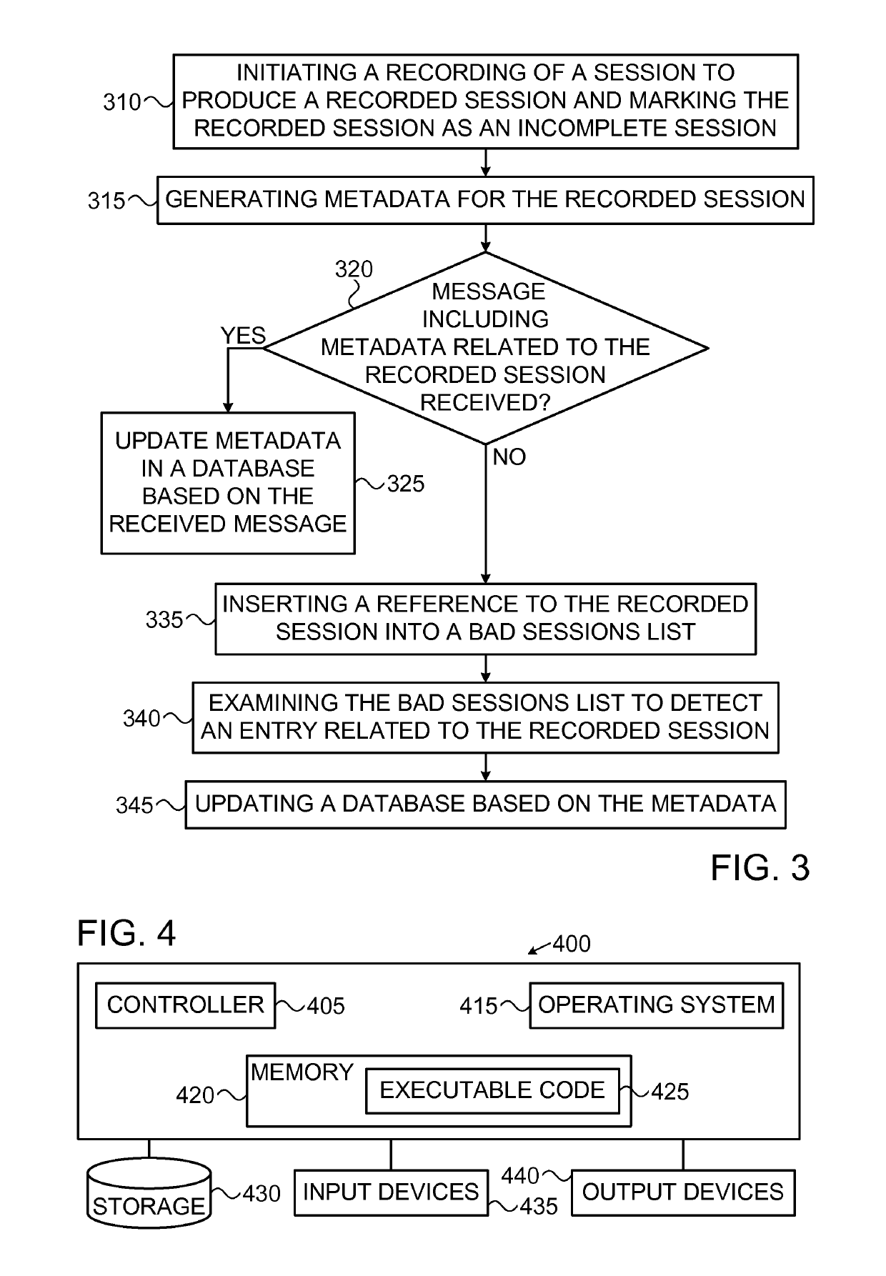 System and method for generating metadata for a recorded session