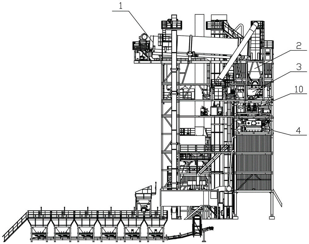 Novel mixing heat regeneration equipment for asphalt mixture factory