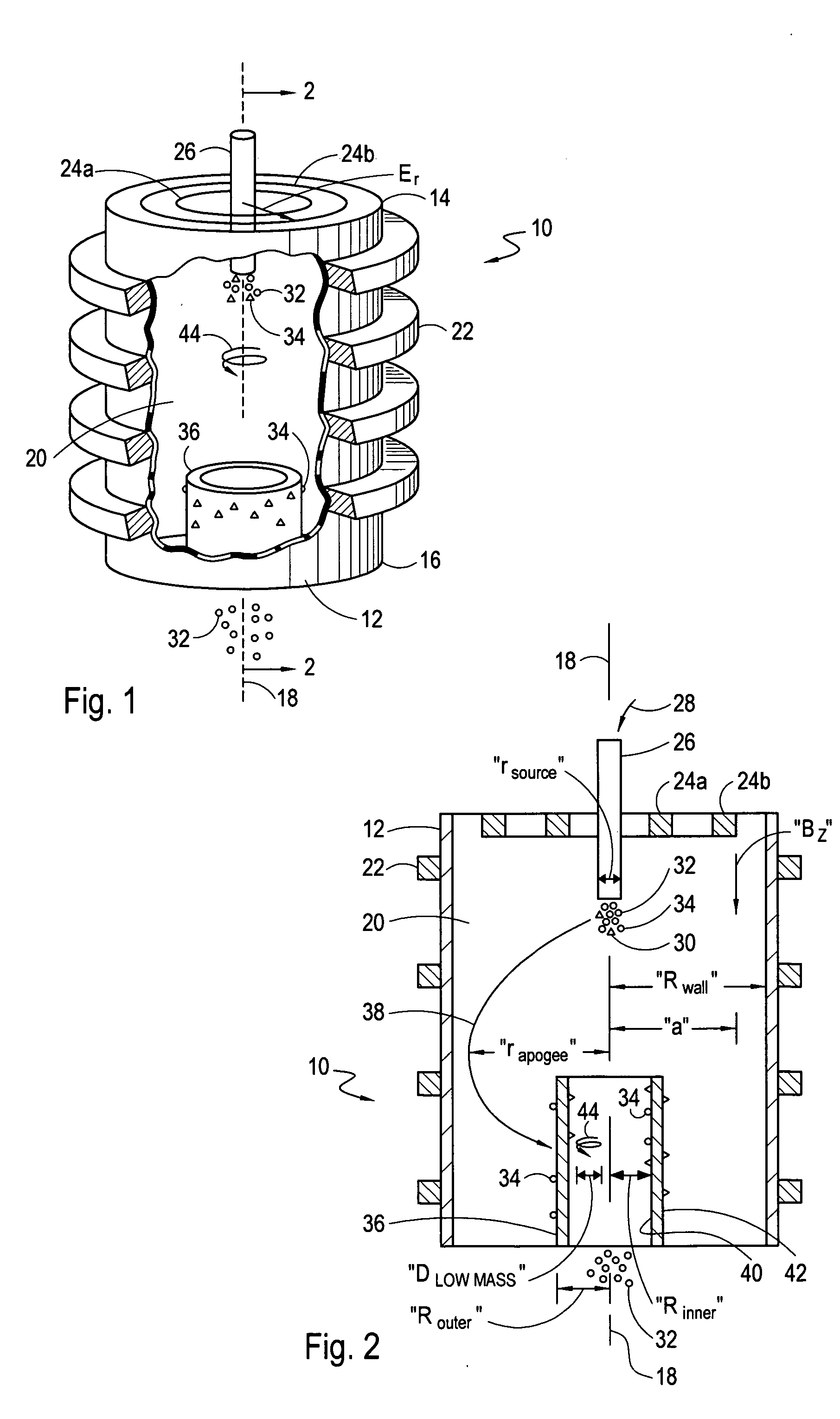 Mass separator with controlled input