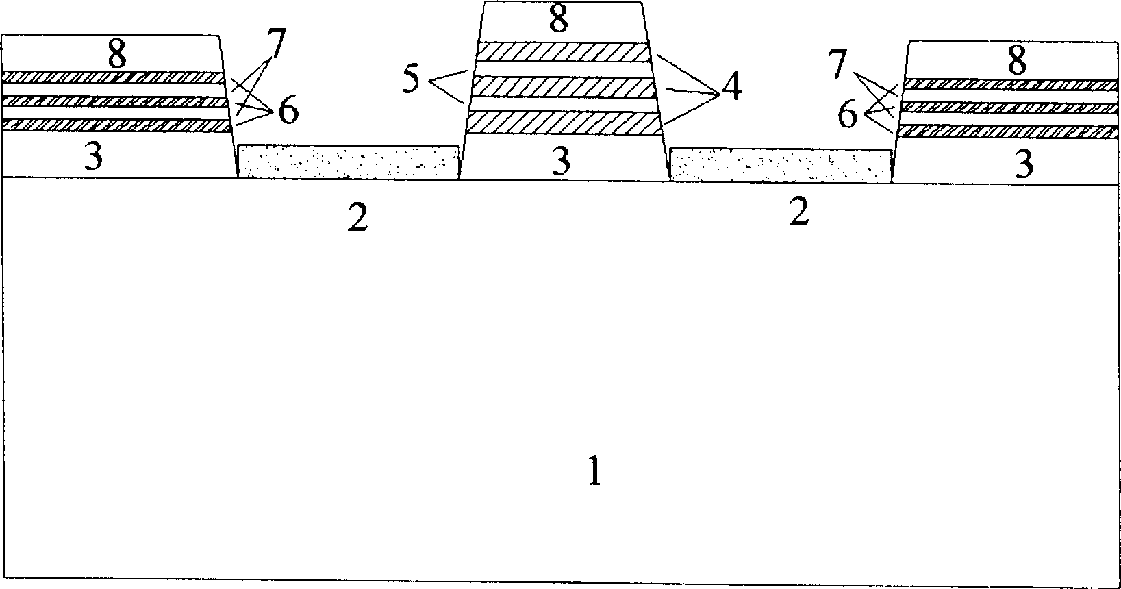 Method for mixing organic gallium source selective zone growing indium-gallium-arsenic-phosphor multiple quantum well