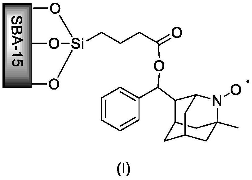 A kind of sba-15 immobilized 2-azaadamantane nitroxide radical catalyst and its preparation and application