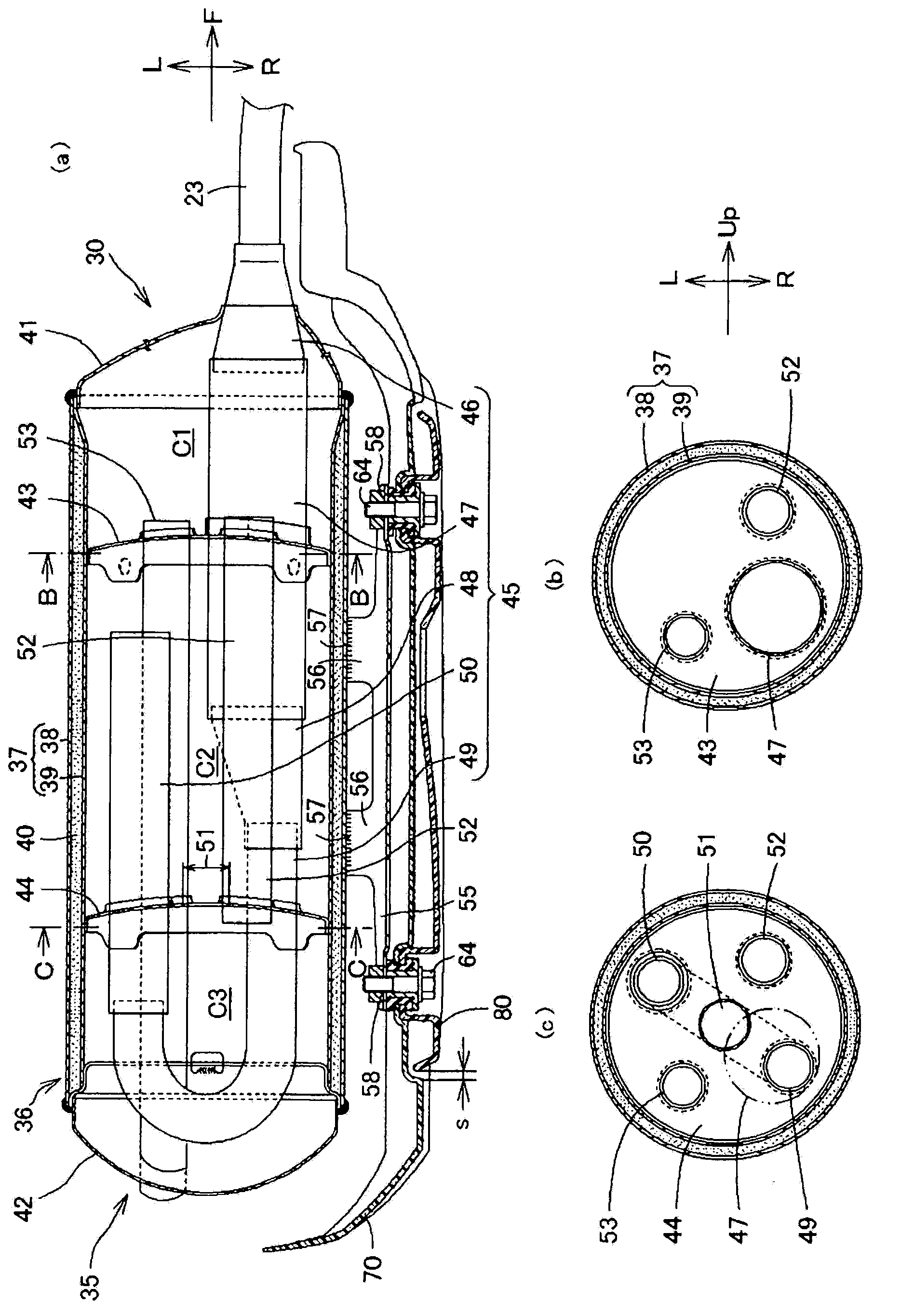 Muffler unit for saddle-ride type vehicle