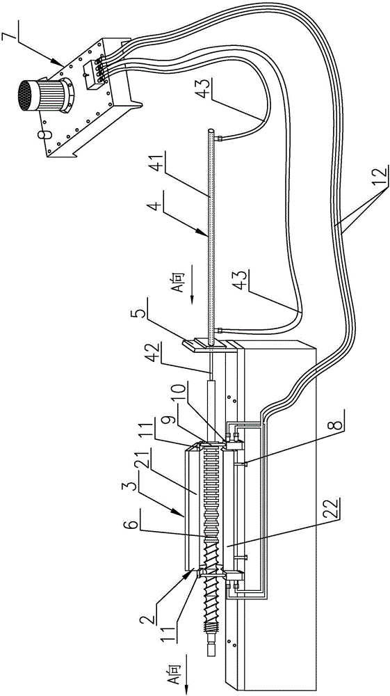 Thread disassembly device of extruder screw rod for thermosetting powder coating