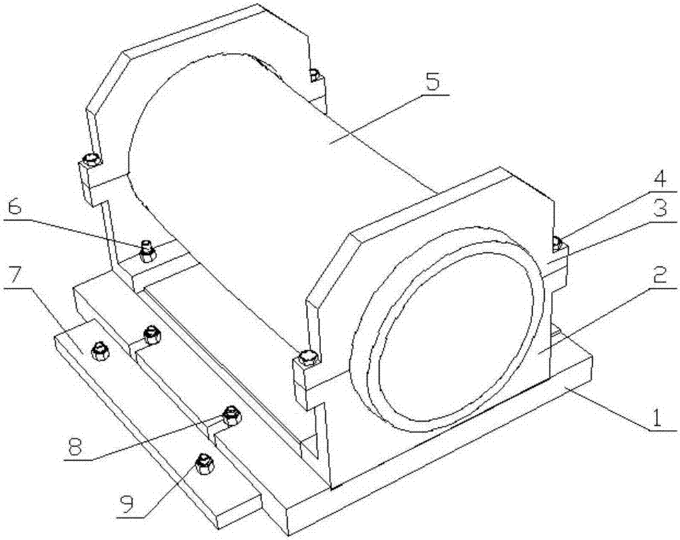 Special combined fixture for processing the upper and lower end faces of the copper tube of the round billet crystallizer and its application method