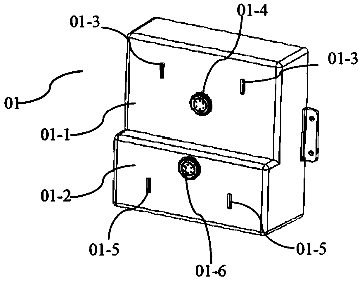 Detection unit integrated box and pipeline