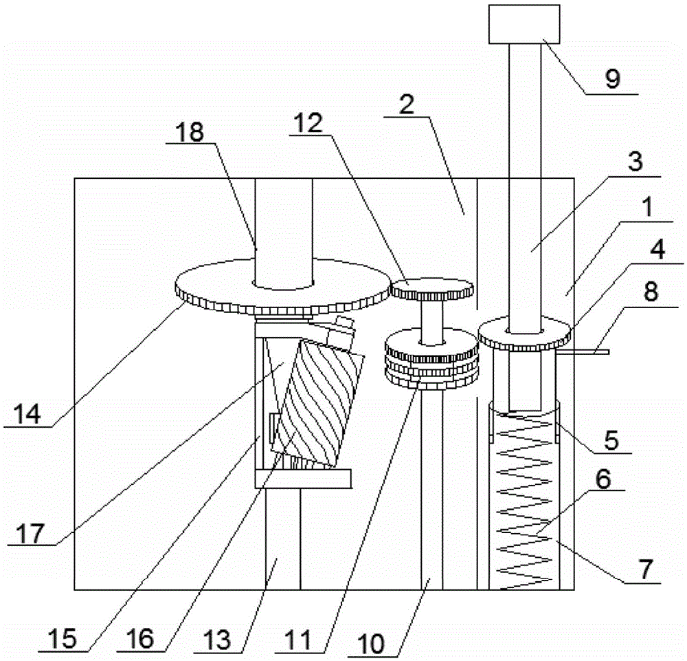 Push type pencil sharpener