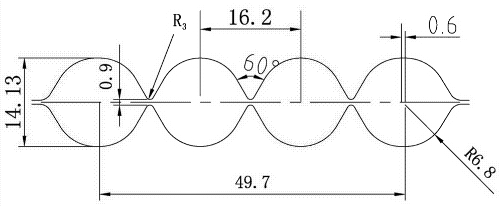 Four-line splitting rolling technology for fai 12mm round steel