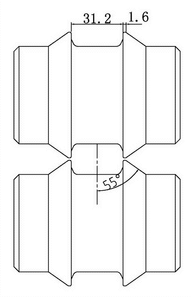 Four-line splitting rolling technology for fai 12mm round steel