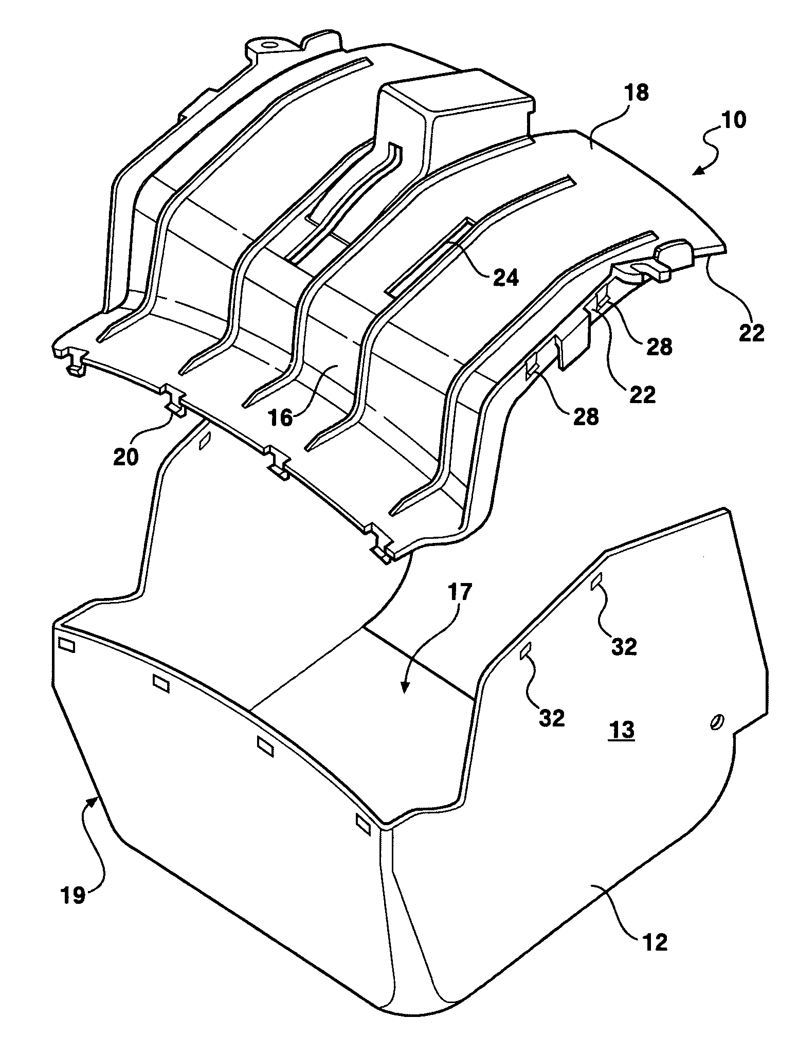 Door-centering pin with dual snap fit for a bin lid