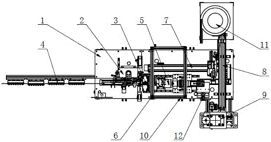 Iron wire automatic hair-twisting machine